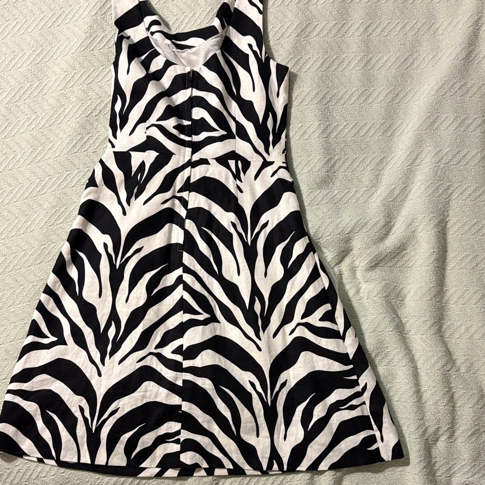 Kate Spade Black and White Zebra Print Dress - Picture 2 of 3